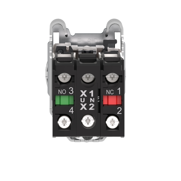 Schneider Electric XB4FW36M5, Harmony Plus Stil 4, Mavi, Işıklı Yaylı Buton, 230 Volt AC, 1NA+1NK, 30mm