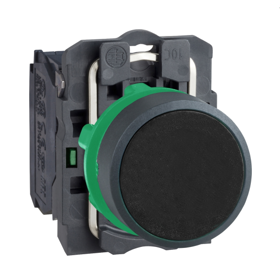 Schneider Electric XB5AA21, Harmony Stil 5, Siyah, Yaylı Buton, 1NA, 22mm