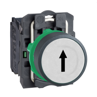 Schneider Electric XB5AA3341, Harmony Stil 5, Beyaz, "↑" Ok İşaretli Yaylı Buton, 1NA, 22mm