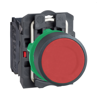 Schneider Electric XB5AA42, Harmony Stil 5, Kırmızı, Yaylı Buton, 1NK, 22mm
