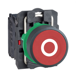 Schneider Electric XB5AA4322, Harmony Stil 5, Kırmızı, "O" İşaretli Yaylı Buton, 1NK, 22mm