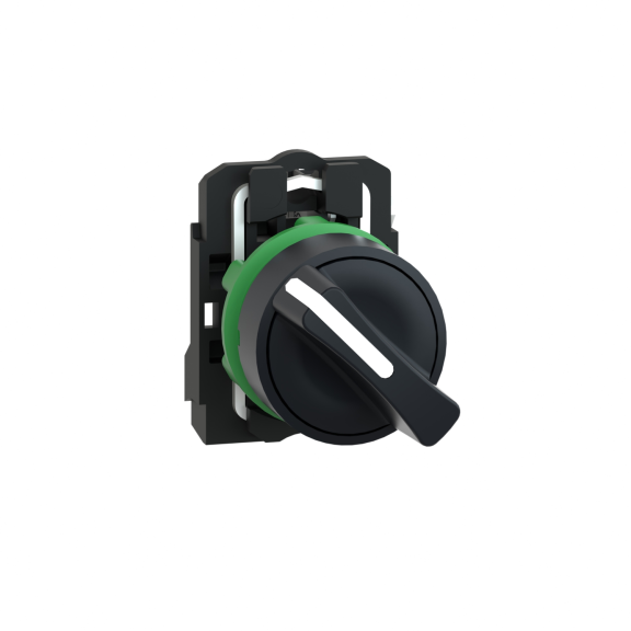Schneider Electric XB5AD21, Harmony Stil 5, Siyah, Mandal Buton, 0-1 Konumlu, 1NA, 22mm