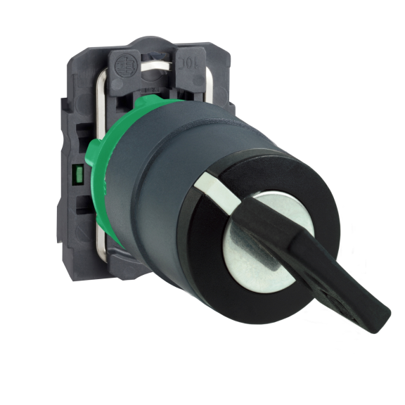 Schneider Electric XB5AG21, Harmony Stil 5, Siyah, Kilitli Mandal Buton, 0-1 Konumlu, 1NA, 22mm