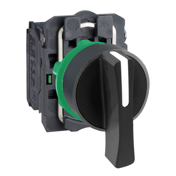 Schneider Electric XB5AJ53, Harmony Stil 5, Siyah, Geri Dönüşlü Uzun Mandallı Buton, 1-0-2 Konumlu, 2NA, 22mm