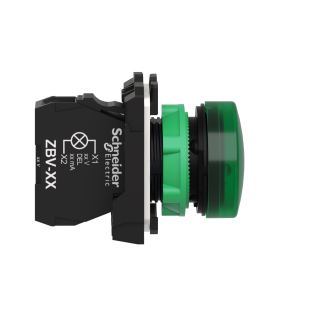 Schneider Electric XB5AVB3, Harmony Stil 5, Yeşil, Sinyal Lambası, 24 Volt AC/DC, 22mm