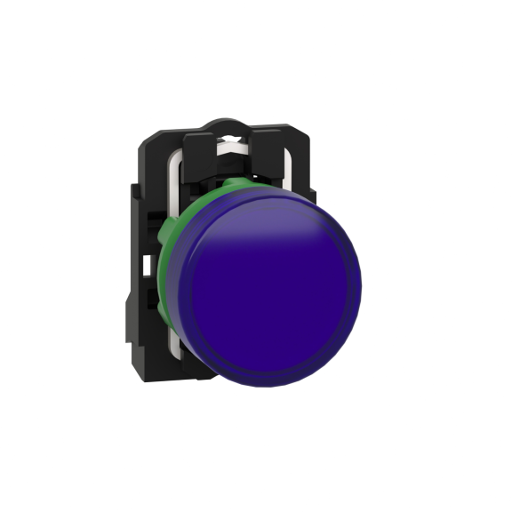 Schneider Electric XB5AVB6, Harmony Stil 5, Mavi, Sinyal Lambası, 24 Volt AC/DC, 22mm
