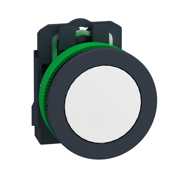 Schneider Electric XB5FA11, Harmony Plus Stil 5, Beyaz, Yaylı Buton, 1NA, 30mm