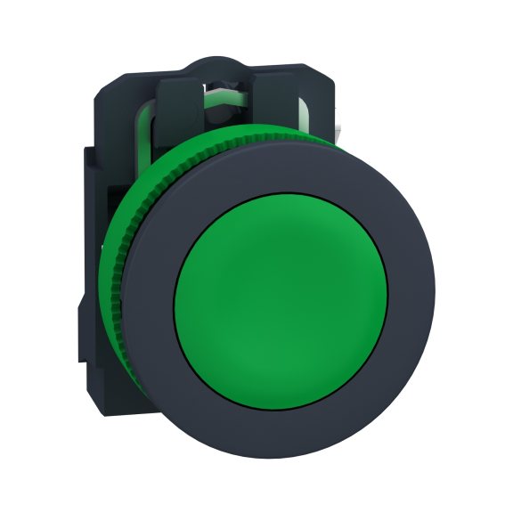 Schneider Electric XB5FA31, Harmony Plus Stil 5, Yeşil, Yaylı Buton, 1NA, 30mm