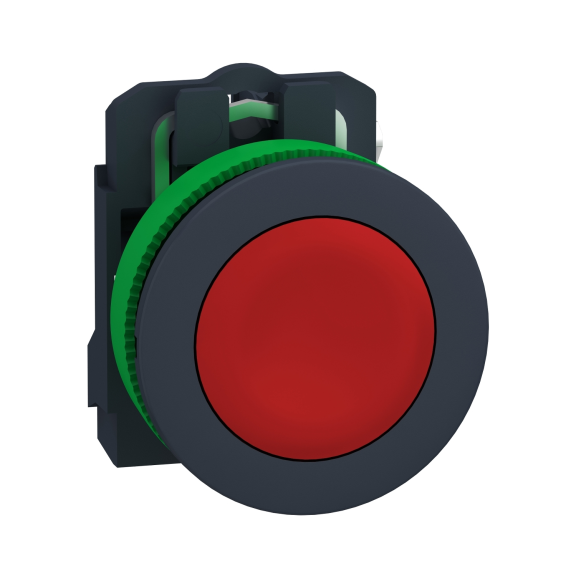 Schneider Electric XB5FA42, Harmony Plus Stil 5, Kırmızı, Yaylı Buton, 1NK, 30mm