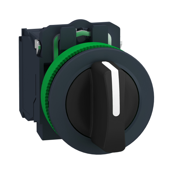 Schneider Electric XB5FD53, Harmony Plus Stil 5, Siyah, Geri Dönüşlü Mandal Buton, 1-0-2 Konumlu, 2NA, 30mm