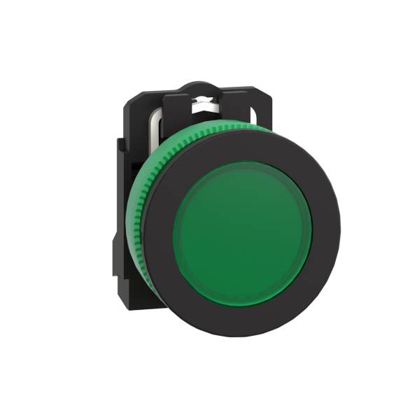 Schneider Electric XB5FVB3, Harmony Plus Stil 5, Yeşil, Sinyal Lambası, 24 Volt AC/DC, 30mm