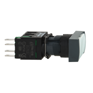 Schneider Electric XB6DA11B, Harmony Stil 6, Beyaz, Dikdörtgen Yaylı Buton, 1NA, 16mm
