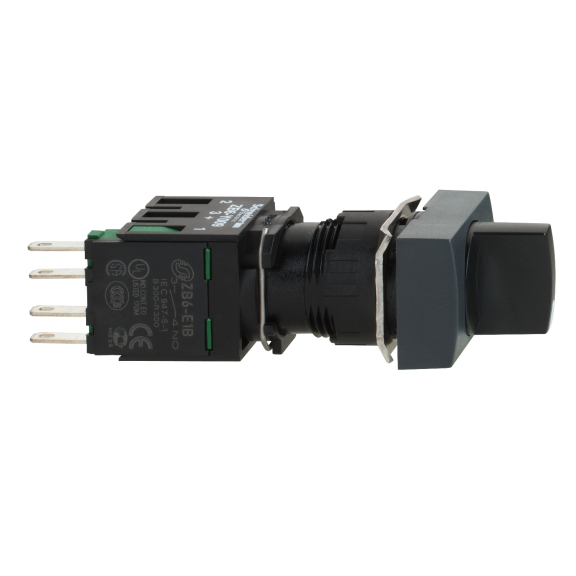 Schneider Electric XB6DD221B, Harmony Stil 6, Siyah, Mandal Buton, 0-1 Konumlu, 1NA, 16mm