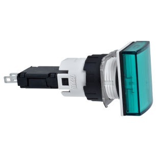 Schneider Electric XB6DV3BB, Harmony Stil 6, Yeşil, Dikdörtgen Sinyal Lambası, 12-24 Volt AC/DC, 16mm