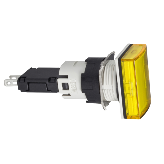 Schneider Electric XB6DV5BB, Harmony Stil 6, Sarı, Dikdörtgen Sinyal Lambası, 12-24 Volt AC/DC, 16mm