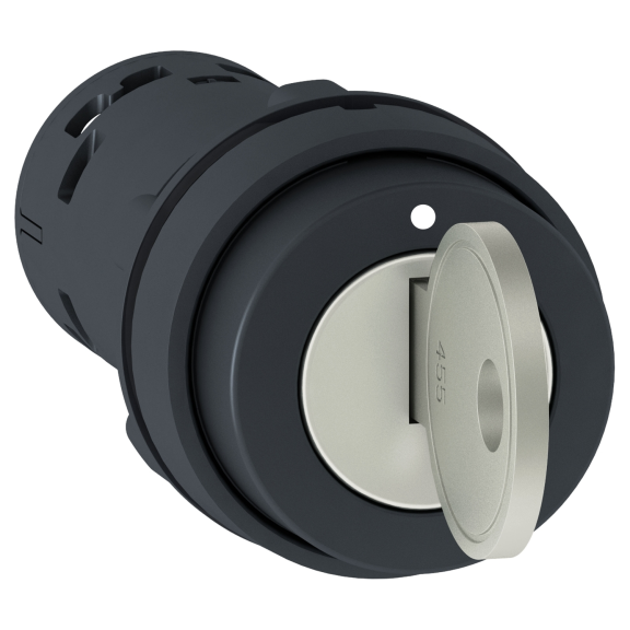 Schneider Electric XB7NG21, Harmony Stil 7, Siyah, Kilitli Mandal Buton, 0-1 Konumlu, 1NA, 22mm