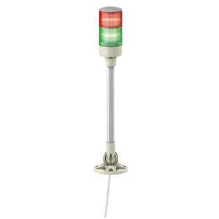 Schneider Electric XVGB2SM, Easy Harmony XVG, Monoblok Montaj Ayağı ve Döndürülebilir Dirsek Bağlantılı Buzzerlı ve Işıklı Kolon, 2 Katlı, Yeşil ve Kırmızı Ledli, 24 Volt AC/DC