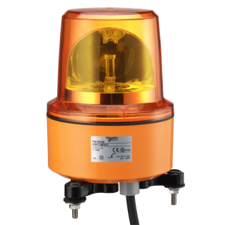 Schneider Electric XVR13B05L, Harmony XVR, Işıklı Döner Aynalı İkaz Lambası, Turuncu, Ledli, 24 Volt AC/DC, IP67