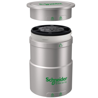 Schneider Electric XVUC21BQ, Harmony XVU, Işıklı Kolonlar için Taban ve Üst Kapak, Gri, 24 Volt AC/DC