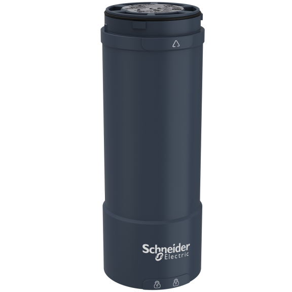 Schneider Electric XVUC21MP, Harmony XVU, Işıklı Kolonlar için Taban ve Üst Kapak, Siyah, 100-240 Volt AC, PNP