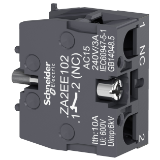 Schneider Electric ZA2EE102, Harmony Stil 2, Butonlar için Kontak Blok, 1NK