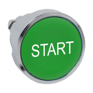 Schneider Electric ZB4BA333, Harmony Plus Stil 4, Yeşil, "Start" Yazılı Yaylı Buton Kafası, 22mm
