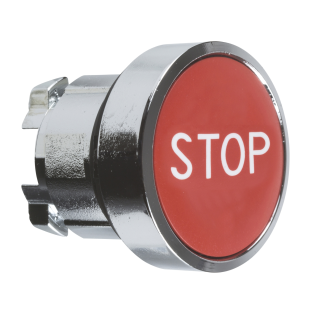 Schneider Electric ZB4BA434, Harmony Plus Stil 4, Kırmızı, "Stop" Yazılı Yaylı Buton Kafası, 22mm