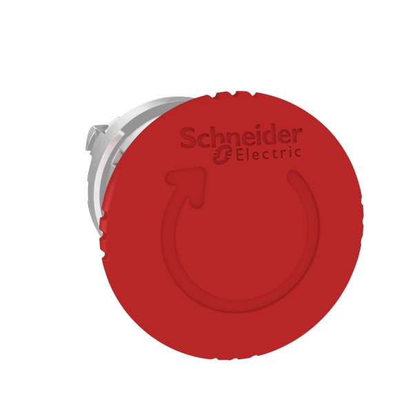 Schneider Electric ZB4BS844, Harmony Stil 4, Kırmızı, 40mm Acil Stop Buton Kafası, 22mm