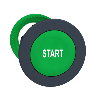Schneider Electric ZB5FA333, Harmony Plus Stil 5, Yeşil, "Start" Yazılı Yaylı Buton Kafası, 30mm