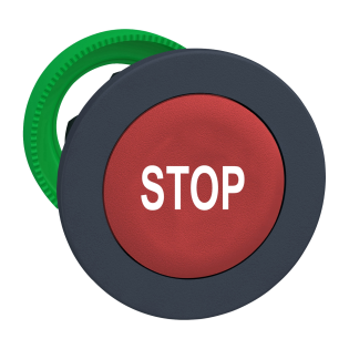 Schneider Electric ZB5FA434, Harmony Plus Stil 5, Kırmızı, "Stop" Yazılı Yaylı Buton Kafası, 30mm