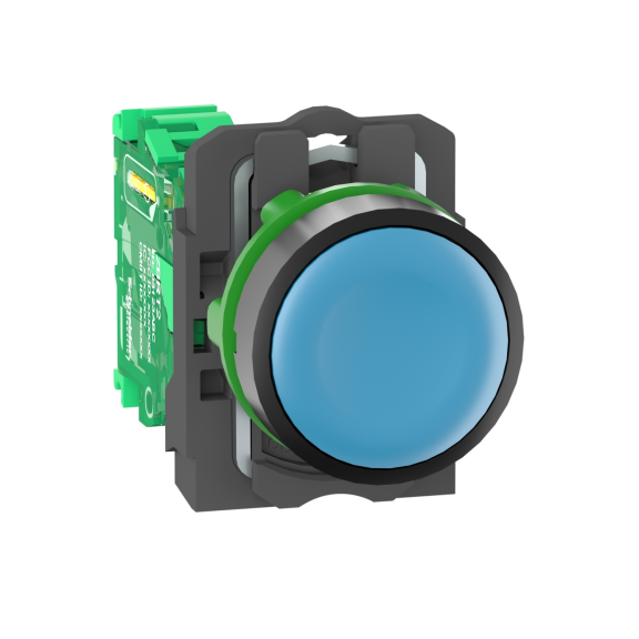 Schneider Electric ZB5RTA6, Harmony XB5R, Mavi, Kablosuz Yaylı Buton, Plastik Seri, Verici Dahil, 22mm