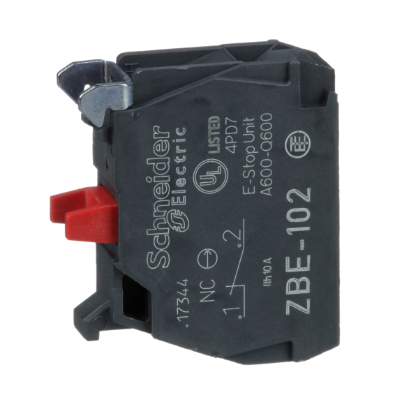 Schneider Electric ZBE102, Harmony Stil 4/5, Butonlar için Kontak Blok, 1NK