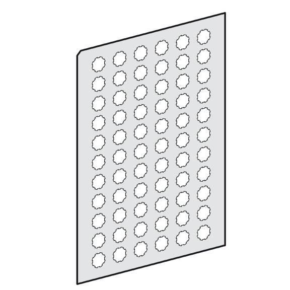 Schneider Electric ZBY1101, Harmony Stil 4/5, Butonlar için Kendinden Yapışkanlı Buton Etiketi, 66lı Sayfa