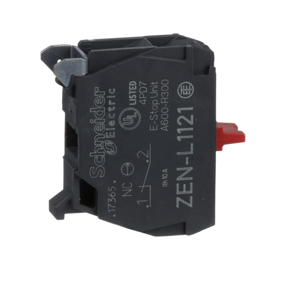 Schneider Electric ZENL1121, Harmony XALD, Buton Kutularının Tabanına Monte Edilebilir Kontak Blok, 1NK