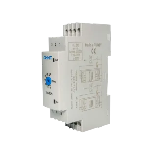 Chint 500309, DN-T Serisi, Çekmede Gecikmeli, 0.1sn-60sn, Zaman Rölesi, 1 K/A Röle Çıkışlı, 24 Volt AC/DC veya 240 Volt AC