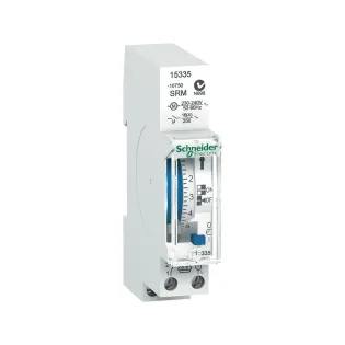 Schneider Electric 15335, Acti 9 IH, Elektromekanik Zaman Saati, 24 Saat Döngü, Rezervsiz, Tek Kanallı, A/K Kontak