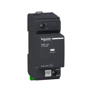 Schneider Electric 16649, Acti 9 PRD1 35r, Kartuşlu Tip, AG Parafudr, 1 Kutup, Tip 1, B Sınıfı, 35 kA