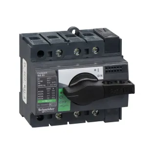 Schneider Electric 28904, ComPact INS, 80 Amper, 3 Kutuplu, Siyah Yük Ayırıcı, 15 kA, INS80