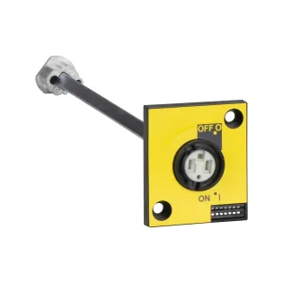 Schneider Electric 28944, ComPact INS, INS40-INS160 Yük Ayırıcılar için Yandan Uzatmalı Kırmızı-Sarı Döner Kurma Kolu