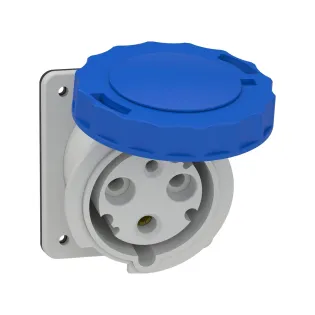 Schneider Electric 81278, Pratika, 3x63 Amper, 2P+T, Eğik Makine Prizi, Vida Bağlantılı, IP67