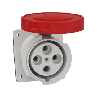 Schneider Electric 81294, Pratika, 4x125 Amper, 3P+T, Eğik Makine Prizi, Vida Bağlantılı, IP67