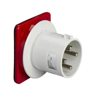 Schneider Electric 81532, Pratika, 4x63 Amper, 3P+T, Düz Makine Fişi, Vida Bağlantılı, IP44