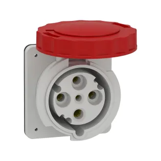 Schneider Electric 81682, Pratika, 4x63 Amper, 3P+T, Düz Makine Prizi, Vida Bağlantılı, IP67