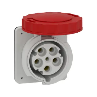 Schneider Electric 81683, Pratika, 5x63 Amper, 3P+N+T, Düz Makine Prizi, Vida Bağlantılı, IP67