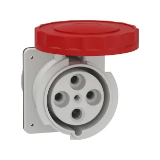 Schneider Electric 81694, Pratika, 4x125 Amper, 3P+T, Düz Makine Prizi, Vida Bağlantılı, IP67