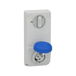 Schneider Electric 82081, Pratika, 3x16 Amper, 2P+T, Makine Prizi, Anahtarlı, IP65