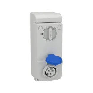 Schneider Electric 83031, Pratika, 3x16 Amper, 2P+T, Duvar Prizi, Anahtarlı, IP44