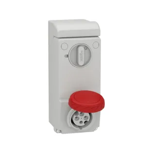 Schneider Electric 83085, Pratika, 4x16 Amper, 3P+T, Duvar Prizi, Anahtarlı, IP44