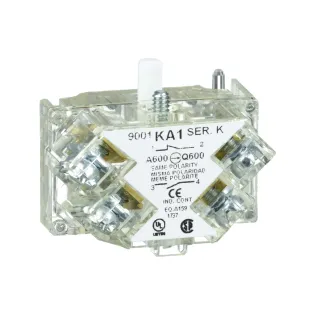 Schneider Electric 9001KA1, Harmony Stil 9, 1-0-2 Konumlu Mandal Butonlar için Kontak Blok, 1K/A