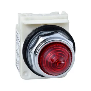 Schneider Electric 9001KP35LRR9, Harmony Stil 9, Kırmızı, Sinyal Lambası, 24 Volt DC Dahili Ledli, 30mm